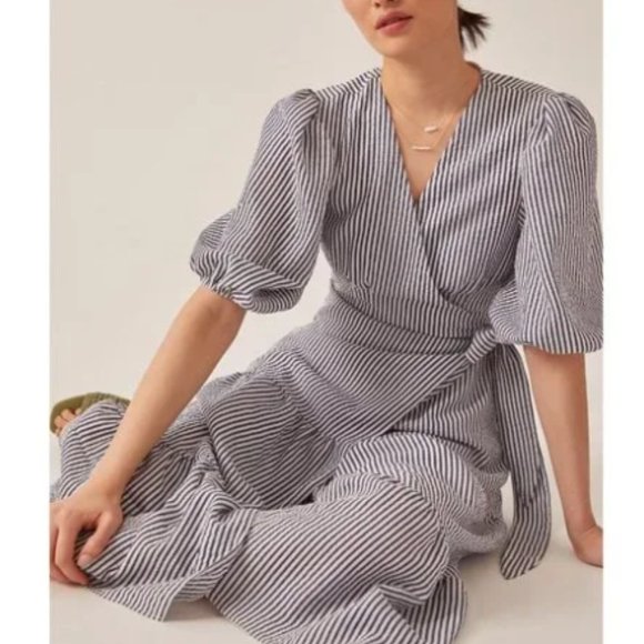 Hutch V-Neck Tiered Wrap Midi Dress - Picture 7 of 11